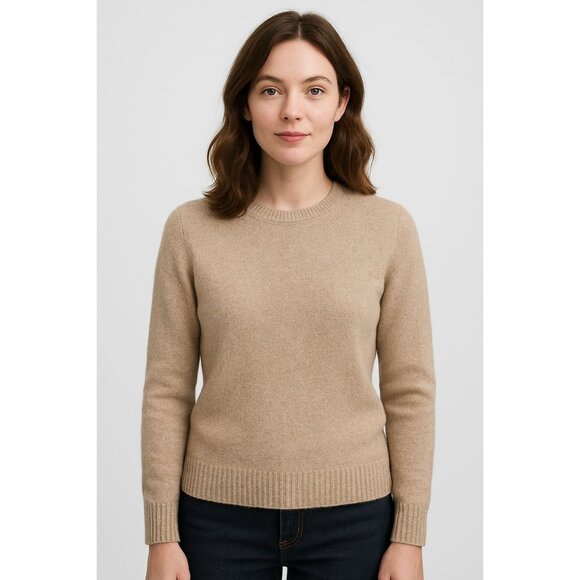 DYI Sweaters - DYI Women's Cashmere Wool Oversized Sweater Tan Medium